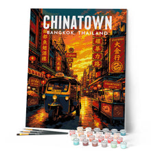 Load image into Gallery viewer, Travel Poster Bangkok, Chinatown Street