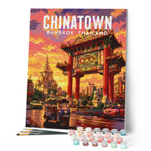 Load image into Gallery viewer, Travel Poster Bangkok, Chinatown Lights