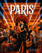 Load image into Gallery viewer, Paint by numbers kit for adults Travel Poster Paris, Cabaret Show Figured'Art UK