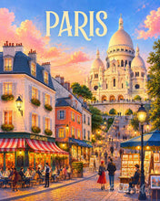 Load image into Gallery viewer, Paint by numbers kit for adults Travel Poster Paris, Sacré-Cœur Figured'Art UK