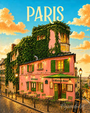 Load image into Gallery viewer, Paint by numbers kit for adults Travel Poster Paris, Montmartre Figured'Art UK