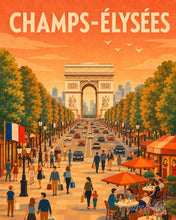 Load image into Gallery viewer, Paint by numbers kit for adults Travel Poster Champs-Élysées Figured'Art UK
