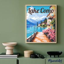 Load image into Gallery viewer, Travel Poster Lake Como Promenade