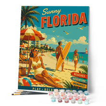 Load image into Gallery viewer, Sunny Florida Vintage Poster