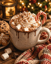 Load image into Gallery viewer, Paint by numbers kit for adults Christmas Hot Chocolate Figured'Art UK