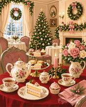 Load image into Gallery viewer, Paint by numbers kit for adults Christmas Tea Time Figured'Art UK