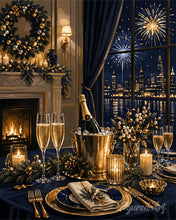 Load image into Gallery viewer, Paint by numbers kit for adults Elegant New Year's Dinner Figured'Art UK