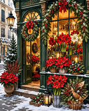 Load image into Gallery viewer, Paint by numbers kit for adults Christmas Flower Shop Figured'Art UK