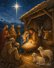 Load image into Gallery viewer, Paint by numbers kit for adults Christmas Nativity Figured'Art UK