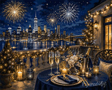 Load image into Gallery viewer, Paint by numbers kit for adults Sparkling Christmas Night Figured'Art UK