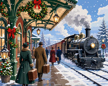 Load image into Gallery viewer, Paint by numbers kit for adults Holiday Train Escape Figured'Art UK