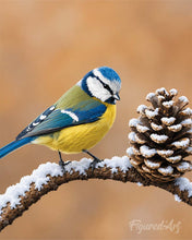 Load image into Gallery viewer, Paint by numbers kit for adults Blue Tit Figured'Art UK