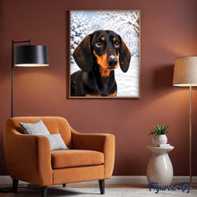 Load image into Gallery viewer, Winter Dachshund Portrait