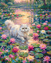 Load image into Gallery viewer, Paint by numbers kit for adults Lotus Cat Figured'Art UK