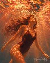 Load image into Gallery viewer, Paint by numbers kit for adults Underwater Glow Figured'Art UK