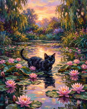 Load image into Gallery viewer, Paint by numbers kit for adults Cat in Bloom Figured'Art UK