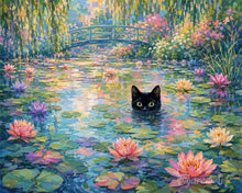 Load image into Gallery viewer, Paint by numbers kit for adults Black Lily Cat Figured'Art UK