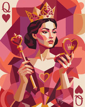 Load image into Gallery viewer, Paint by numbers kit for adults Queen of Hearts Figured'Art UK