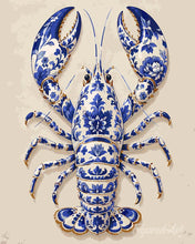 Load image into Gallery viewer, Paint by numbers kit for adults Delft Lobster Figured'Art UK