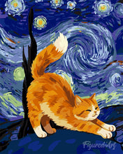 Load image into Gallery viewer, Paint by numbers kit for adults Starry Night Ginger Figured'Art UK