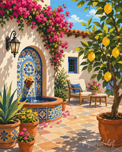 Load image into Gallery viewer, Paint by numbers kit for adults Mediterranean Fountain Figured'Art UK