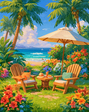 Load image into Gallery viewer, Paint by numbers kit for adults Tropical Hideaway Figured'Art UK