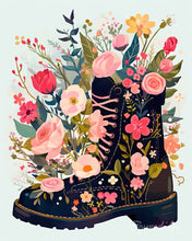 Load image into Gallery viewer, Paint by numbers kit for adults Wildflower Boots Figured'Art UK