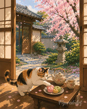 Load image into Gallery viewer, Paint by numbers kit for adults Cherry Blossom Tea Figured'Art UK
