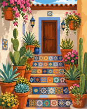 Load image into Gallery viewer, Paint by numbers kit for adults Colorful Tile Steps Figured'Art UK