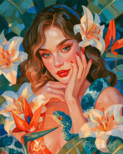 Load image into Gallery viewer, Paint by numbers kit for adults Floral Muse Figured'Art UK