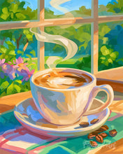 Load image into Gallery viewer, Paint by numbers kit for adults Coffee and Sunshine Figured'Art UK