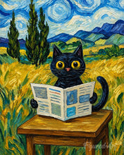 Load image into Gallery viewer, Paint by numbers kit for adults Van Gogh’s Curious Cat Figured'Art UK
