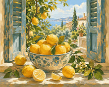 Load image into Gallery viewer, Paint by numbers kit for adults Tuscan Lemons Figured'Art UK