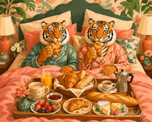 Load image into Gallery viewer, Paint by numbers kit for adults Tigers and Breakfast Figured'Art UK