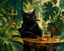 Load image into Gallery viewer, Paint by numbers kit for adults Noir in the Wild Figured'Art UK