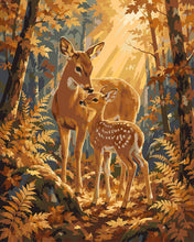 Load image into Gallery viewer, Paint by numbers kit for adults Doe and Fawn in the Clearing Figured'Art UK