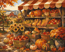 Load image into Gallery viewer, Paint by numbers kit for adults Rustic Autumn Farm Stand Figured'Art UK