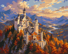 Load image into Gallery viewer, Paint by numbers kit for adults Neuschwanstein Castle in Autumn Figured'Art UK