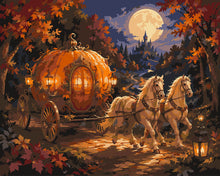 Load image into Gallery viewer, Paint by numbers kit for adults Magical Pumpkin Carriage Figured'Art UK