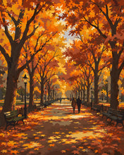 Load image into Gallery viewer, Paint by numbers kit for adults Central Park and Literary Walk in Autumn Figured'Art UK