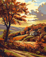 Load image into Gallery viewer, Paint by numbers kit for adults Autumn Countryside Figured'Art UK