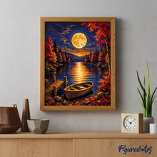 Load image into Gallery viewer, Harvest Moon over the Lake