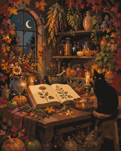 Load image into Gallery viewer, Paint by numbers kit for adults Witch’s Autumn Apothecary Figured'Art UK