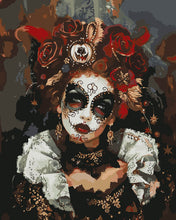 Load image into Gallery viewer, Paint by numbers kit for adults Halloween fancy costume Figured'Art UK