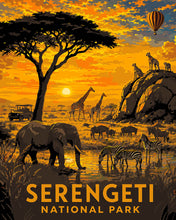 Load image into Gallery viewer, Paint by numbers kit for adults Serengeti National Park - Tanzania Figured'Art UK