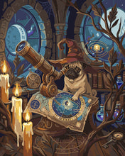 Load image into Gallery viewer, Paint by numbers kit for adults Wizard Pug Figured'Art UK