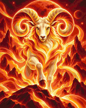 Load image into Gallery viewer, Paint by numbers kit for adults Aries Cosmic Zodiac Figured'Art UK