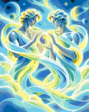 Load image into Gallery viewer, Paint by numbers kit for adults Gemini Cosmic Zodiac Figured'Art UK