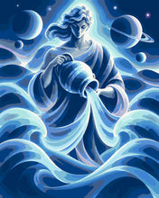 Load image into Gallery viewer, Paint by numbers kit for adults Aquarius Cosmic Zodiac Figured'Art UK