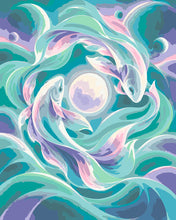 Load image into Gallery viewer, Paint by numbers kit for adults Pisces Cosmic Zodiac Figured'Art UK